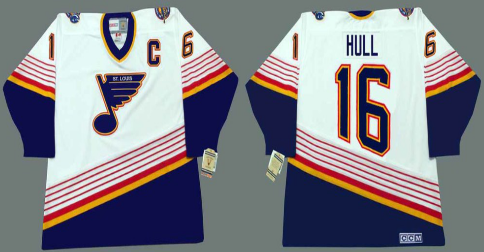 2019 Men St.Louis Blues #16 Hull white CCM NHL jerseys